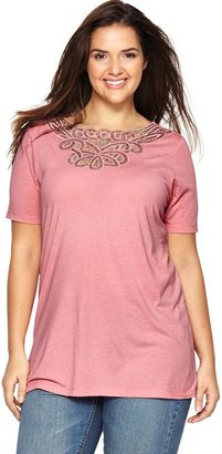 So Fabulous! So Fabulous Embellished Neck Jersey Top (Available in sizes 14-28)