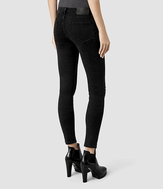 AllSaints Mast Jeans / Slashed Black
