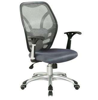 Chintaly Imports 4220-CCH Mesh Seat & Back Pneumatic Gas Lift Contemporary Office Chair