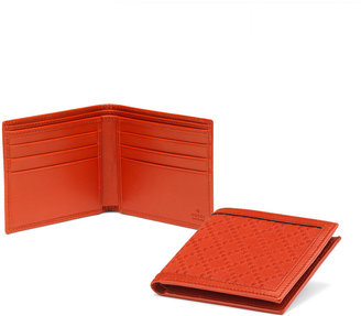 Gucci Diamante Leather Bi-Fold Wallet, Orange