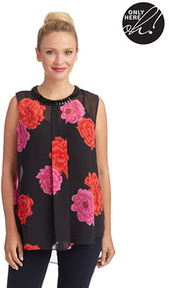 Chaus Floral Sheer Top