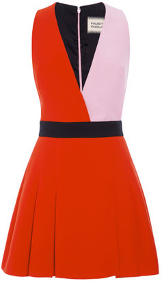 Fausto Puglisi Color-Block Cady Mini Dress