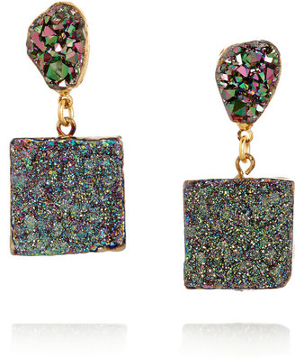 Dara Ettinger Gold-plated druzy earrings