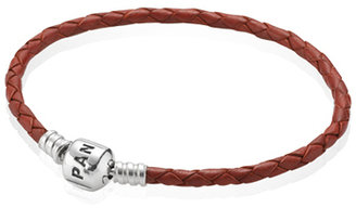 Pandora Design 7093 Pandora Single Woven Red Leather and Silver Starter Bracelet 590705CRD-S