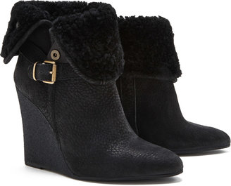 Burberry Black Shearling Lined Fowler Boot