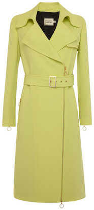 Fausto Puglisi Lime Green Trench Coat Lime Green