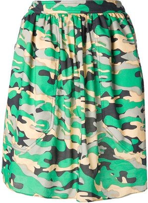 Carven camouflage print skirt