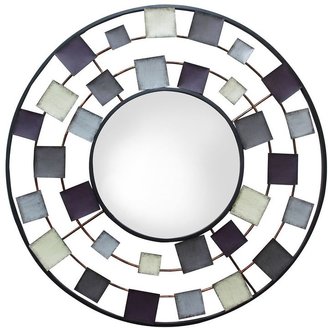 Metro design square circle mirror
