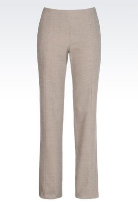 Armani Collezioni Trousers In Textured Wool