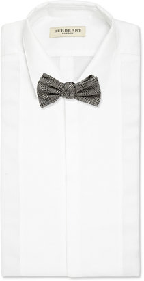 Alexander McQueen Skull-Embroidered Prince of Wales Check Silk Bow Tie