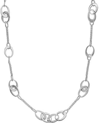 Alfani Silver-Tone Station Link Long Necklace