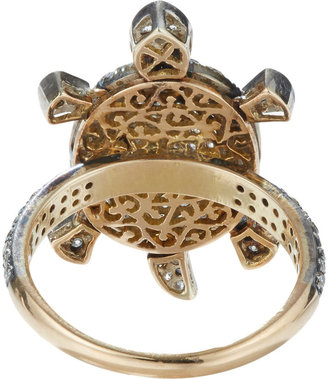 Munnu Pavé Diamond Turtle Ring