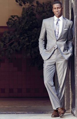 David Donahue 'Ryan' Classic Fit Stripe Suit