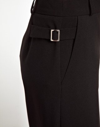 ASOS TALL Trousers In Wide Leg With Side Buckles