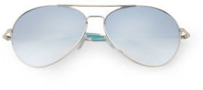 Matthew Williamson Mirror Lens Aviator Sunglasses Jade