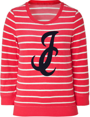 Juicy Couture Geranium and Angel Striped Shrunken Pullover