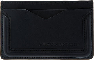 Alexander McQueen Black Leather Heroic Card Holder