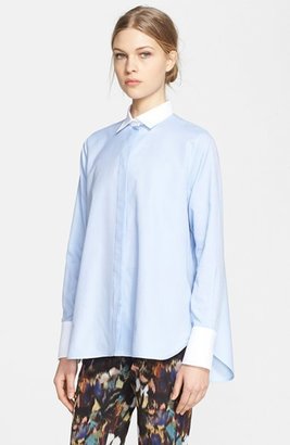 Valentino Pleated Back Cotton Blouse