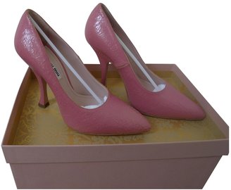 Miu Miu Pink Leather Heels