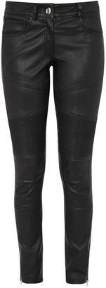 Karl Lagerfeld Paris Hunter black leather biker trousers