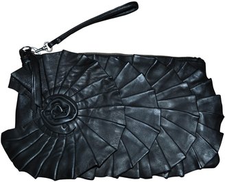 Topshop Black Leather Clutch bag