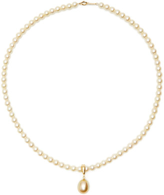 Akoya Pearl Strand & Golden Pearl Pendant Necklace