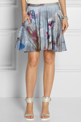Chalayan Floral-print cotton-terry skirt
