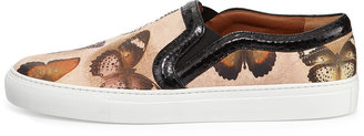 Givenchy Butterfly-Print Leather Skate Shoe
