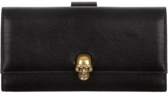 Alexander McQueen Skull Charm Leather Wallet