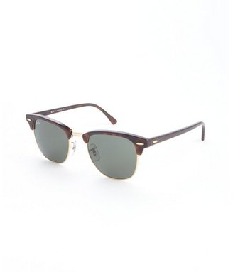 Ray-Ban brown havana acrylic 'Clubmaster' 51mm sunglasses