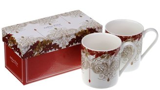 Arthur Price Pair of Christmas mugs frankincense