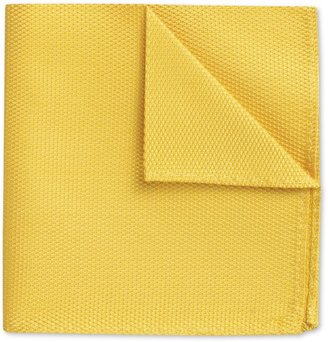 Charles Tyrwhitt Yellow plain silk pocket square