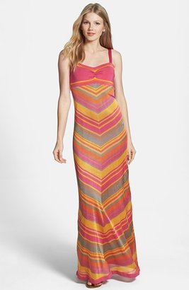 Trina Turk 'Storm' Chevron Stripe Knit Maxi Dress