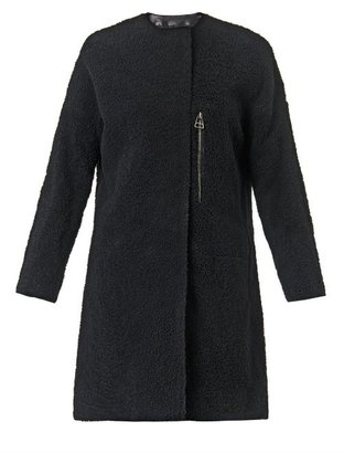 Balenciaga Shearling and leather coat