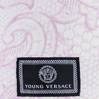 Versace Young VERSACEGirls White & Pink Baroque Baby Hat