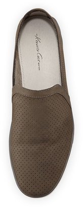 Kenneth Cole Glance Down Perforated Suede Slip-On, Gray