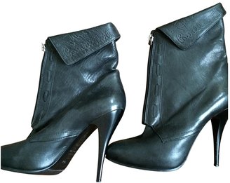 Just Cavalli Black Leather Boots