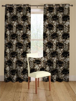 Montgomery Mimosa charcoal curtains 228cm x 137cm