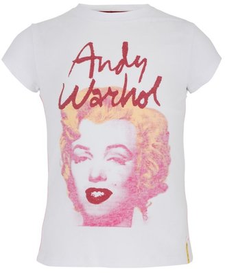 Andy Warhol 21910 Andy Warhol Pepe Jeans Marilyn Glitter Print Tee