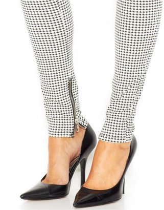Joe's Jeans Low-Rise Houndstooth-Print Skinny Jeans