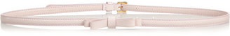 Miu Miu Bow-embellished patent-leather waist belt