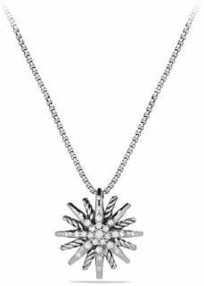 David Yurman Starburst Small Pendant with Diamonds on Chain