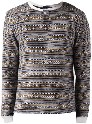 Band Of Outsiders fair isle knit henley
