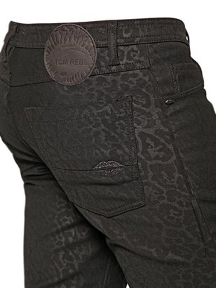 Tom Rebl 16.5cm Leopard Print Stretch Denim Jeans