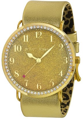 Betsey Johnson Women's BJ2166 Multi Strap Gold Case Watch Set