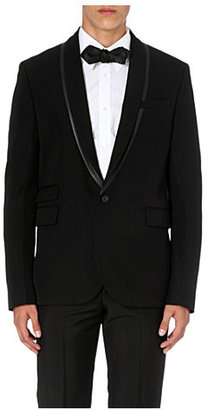 McQ Leather-trimmed shawl-lapel wool blazer - for Men