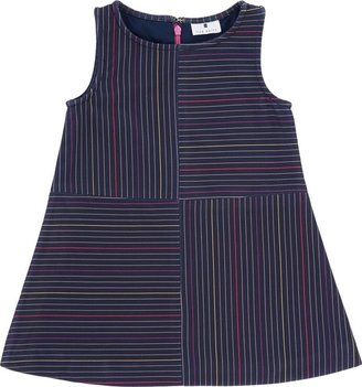 Lisa Perry Girls Multicolor-Stripe Sleeveless Dress-Blue