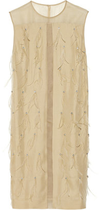By Malene Birger Amdi embellished washed-silk dress