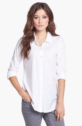 Eileen Fisher Classic Collar Organic Cotton Shirt