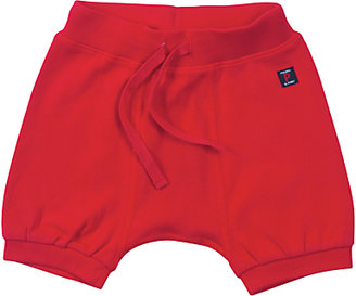 Polarn O. Pyret Baby Organic Cotton Jersey Shorts, Red